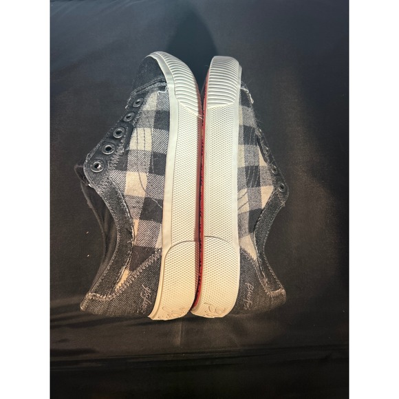 Blowfish Malibu‎ Slip On Sneaker Denim Plaid Canvas Comfort Casual Shoes - Picture 3 of 6